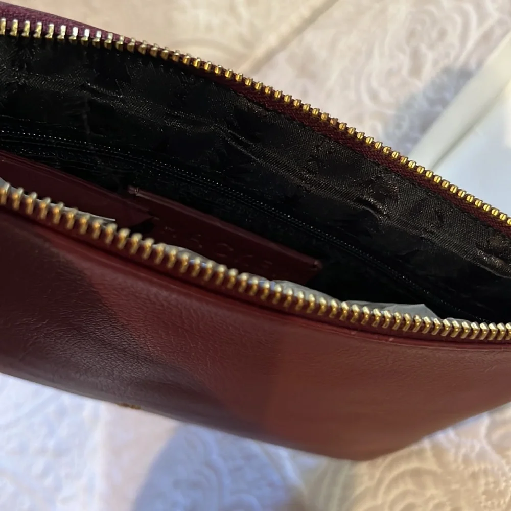 Thacker New York‎ genuine leather clutch and card case 2 piece gift set, NWT